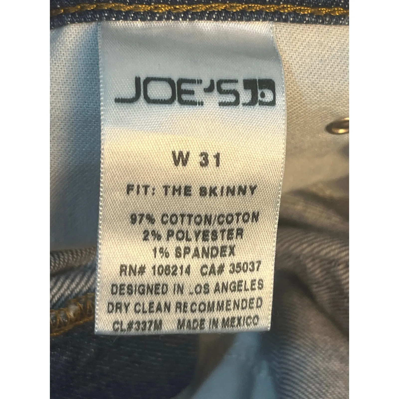 Joe's Jeans The Skinny Jeans Size 31 High Rise Distressed Festival Runs Big - Image 6