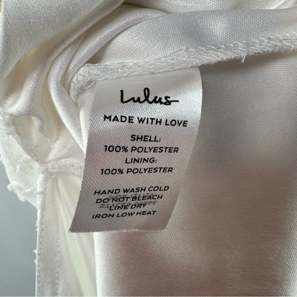 Lulus Only Lovers Swiss Dot Short‎ Cape Sleeve Midi Dress in White Size Medium - Image 11