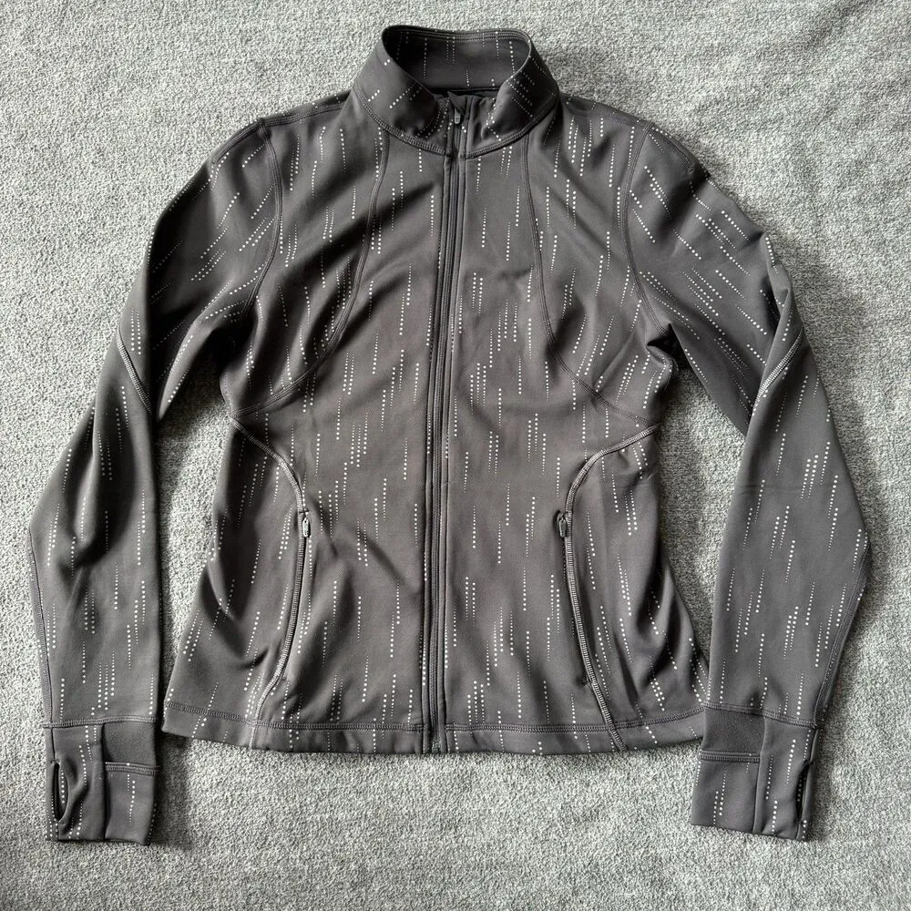 Sweaty Betty Therma Boost Zip Up Running Jacket Grey Reflective Yoga Midlayer M - Image 3