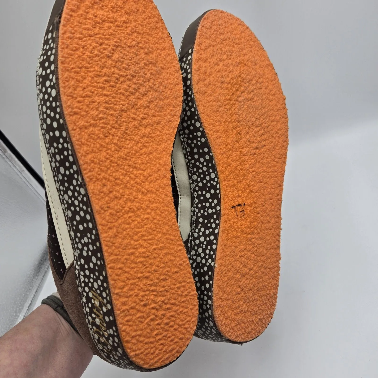 Fab Cookie Pastry Women’s Shoes 8.5 Brown Pink Suede Leather Sneakers Retro Y2K - Image 5