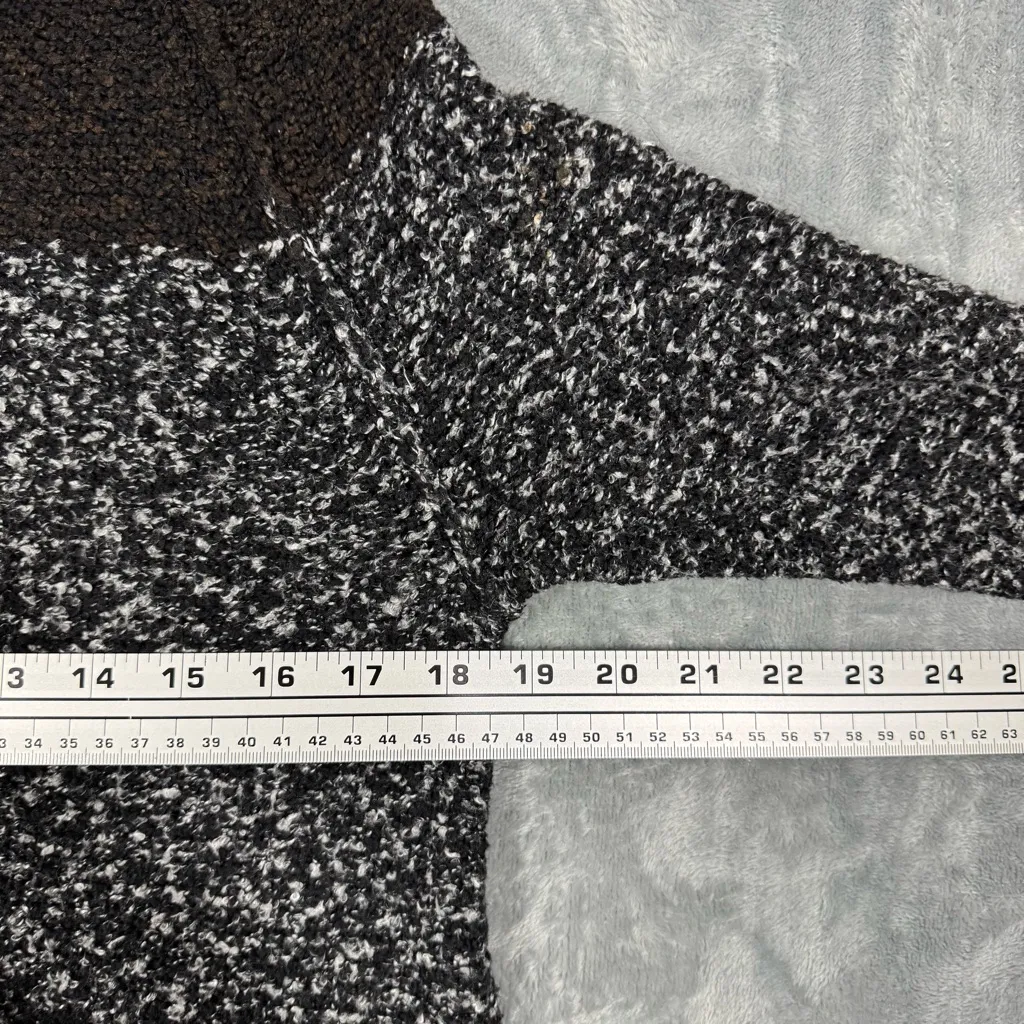 Lilla P Turtleneck Cowl Neck Chunky Knit Sweater Black Size M - Image 10