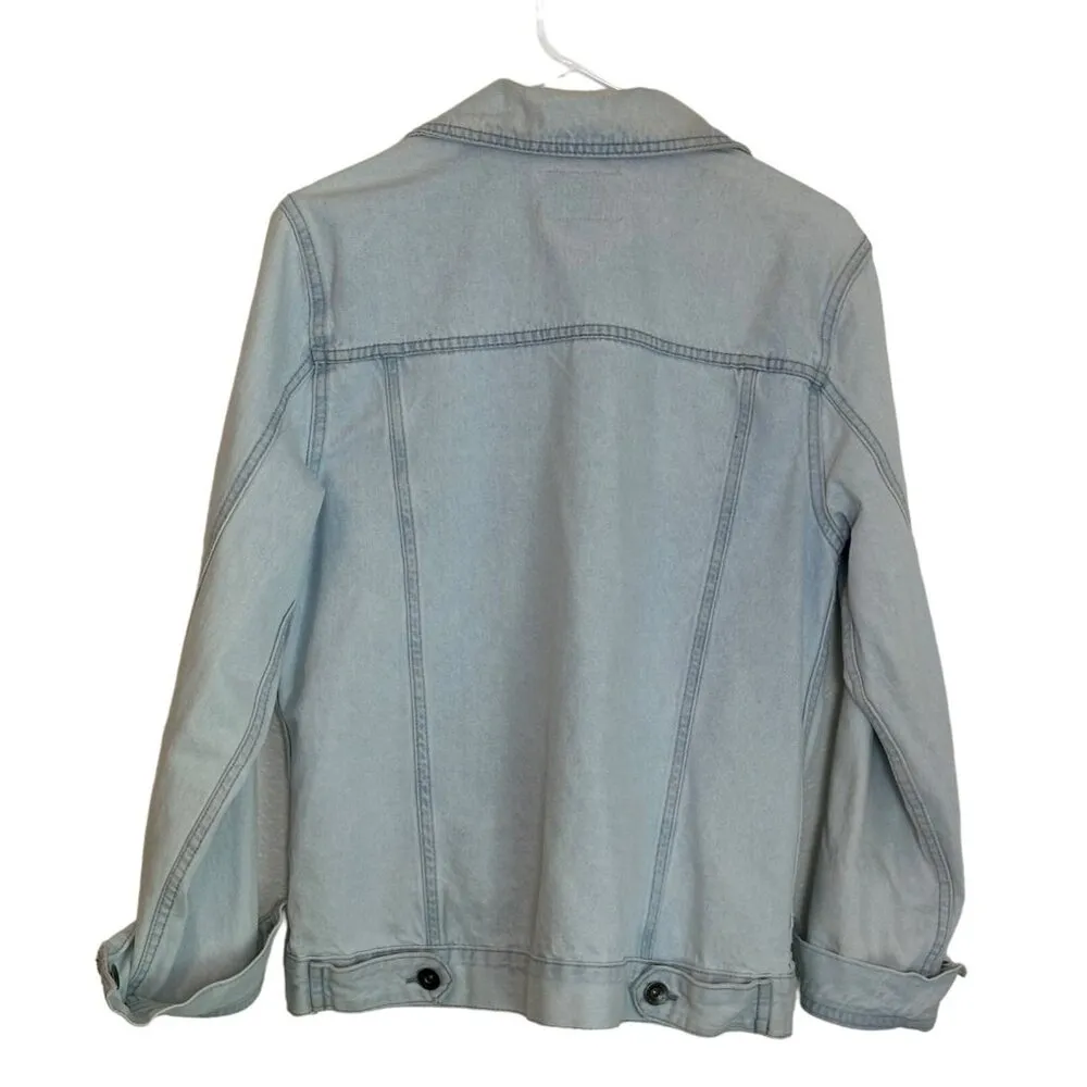 Cotton On 91 Women's Light Wash Denim Long Sleeeves Jacket Size S Sku 2973 - Image 7