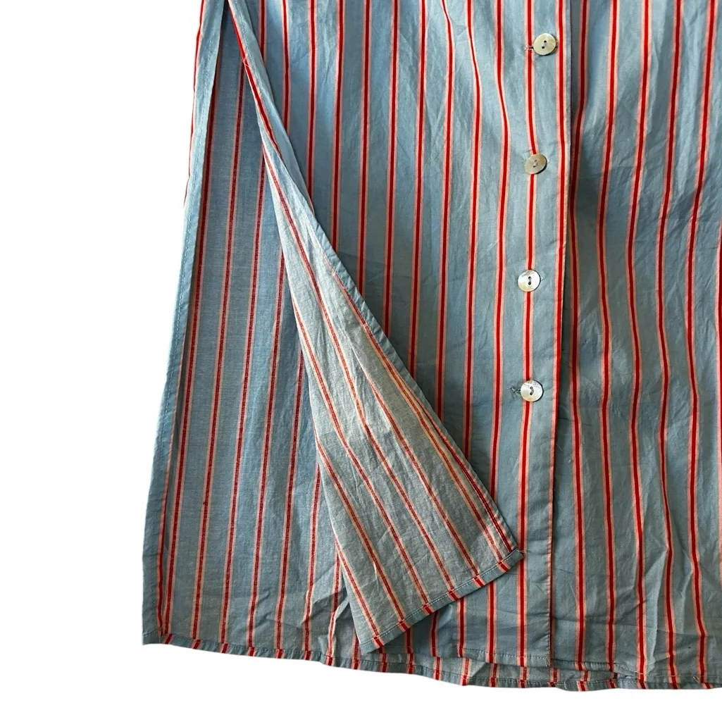 TUCKERNUCK Pomander Place Maxi Shirt Dress Size XS Minimalist Preppy Blue - Image 9