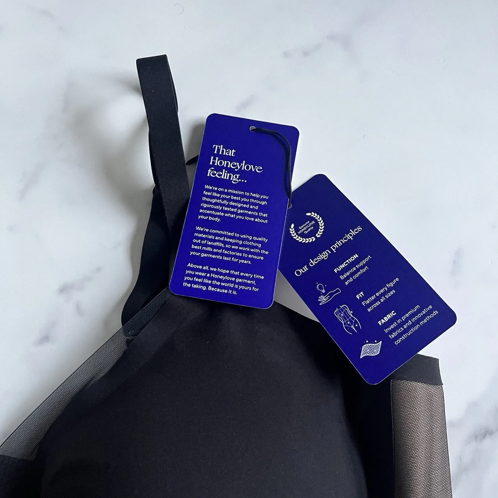 Honeylove Crossover Wireless Bra in Runway Black Tan Size 38D/DD Comfortable - Image 3