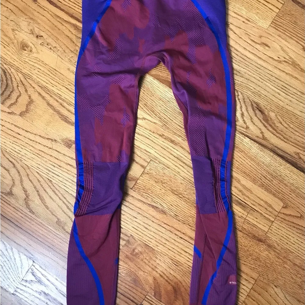Adidas x Stella McCartney Deep Red/Blue Seamless Legging Blue - Image 9