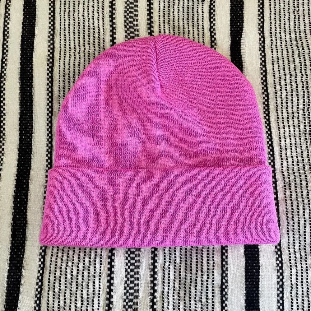 ThirdLove Pink Athleisure Beanie Hat Normcore Winter Skull Cap Barbie Workout - Image 3