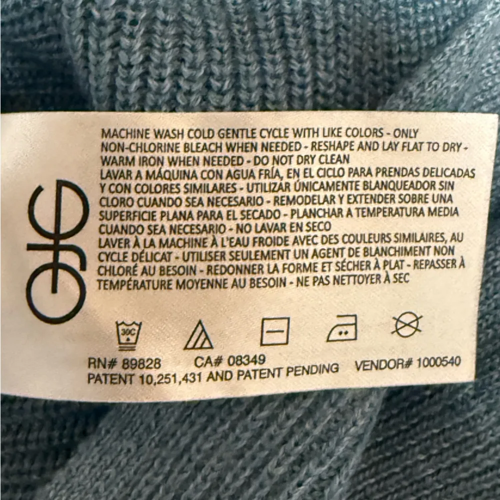 Ella Moss Long Sleeve V Neck Sweater‎ Soft Ribbed Teal Blue Size Medium - Image 7