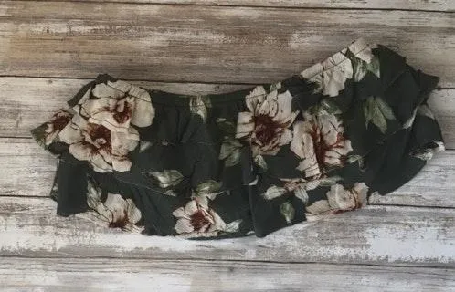 Blue Life Lola Ruffle Floral Bralette Crop Tube Top - Image 6