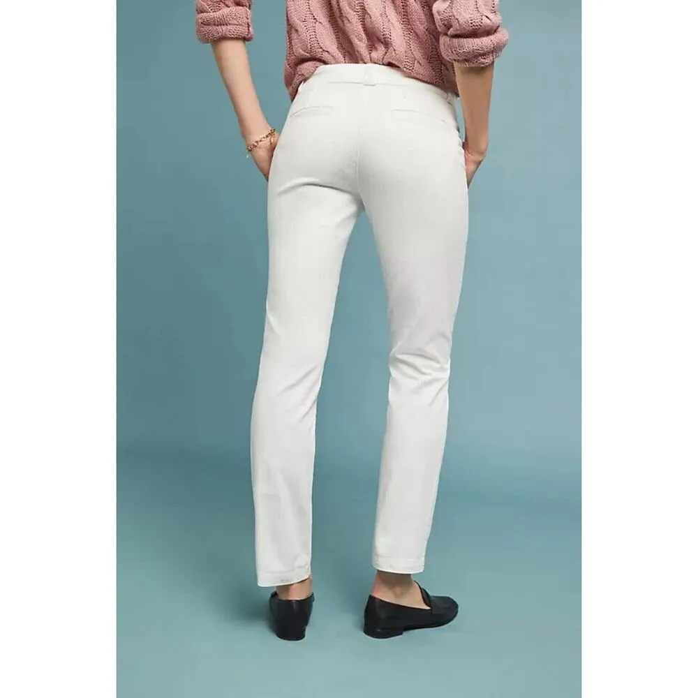 Chino by Anthropologie White Speckled Rainbow Relaxed Pants Size 10 - Image 2