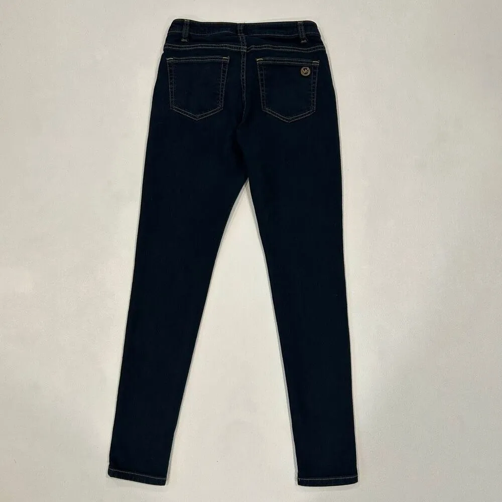 Michael Kors Dark Wash Skinny Jeans Women’s Size 4 Stretch Denim - Image 2