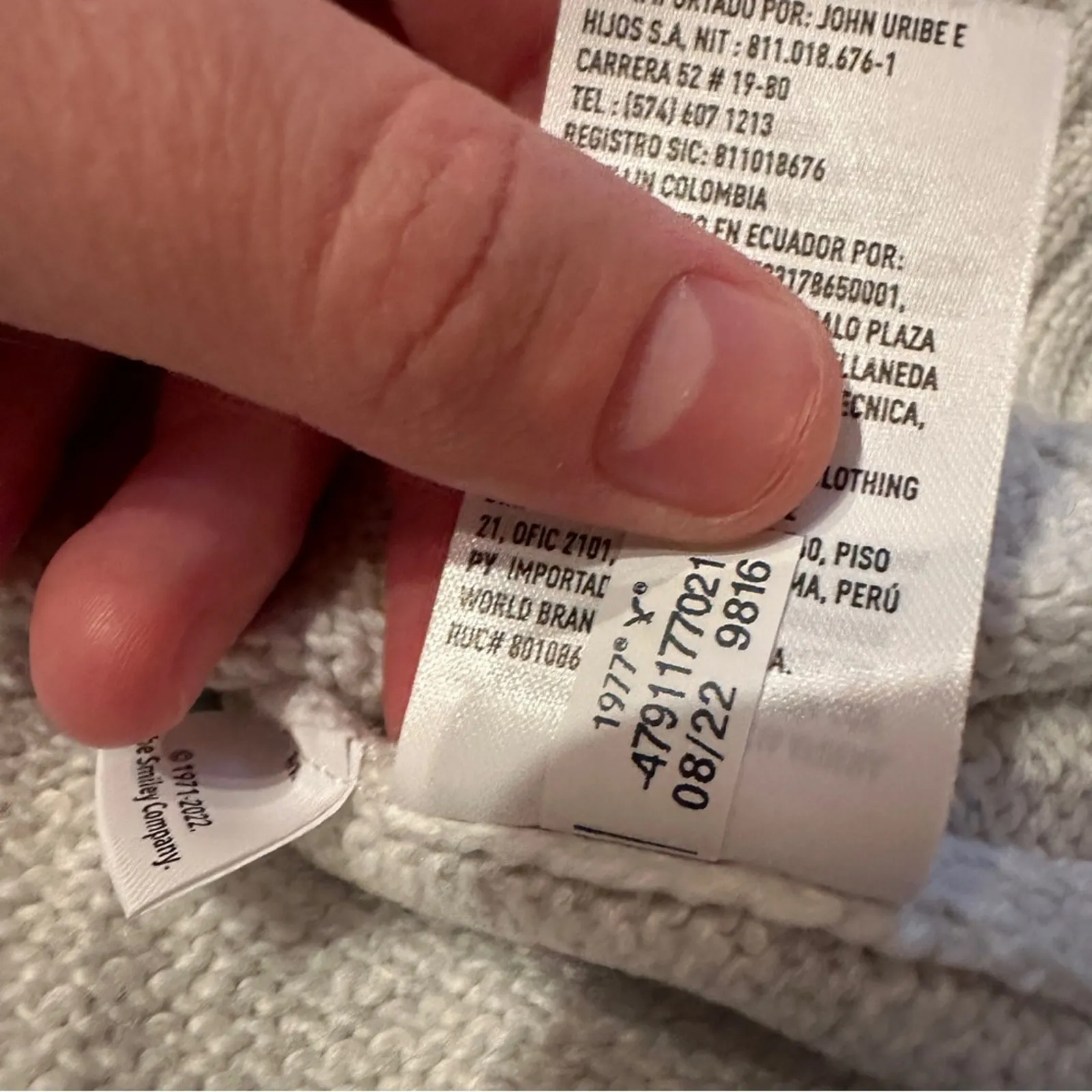 American Eagle AE Smiley Face Logo‎ Print Long Sleeve Knit Sweater Size M NEW - Image 8