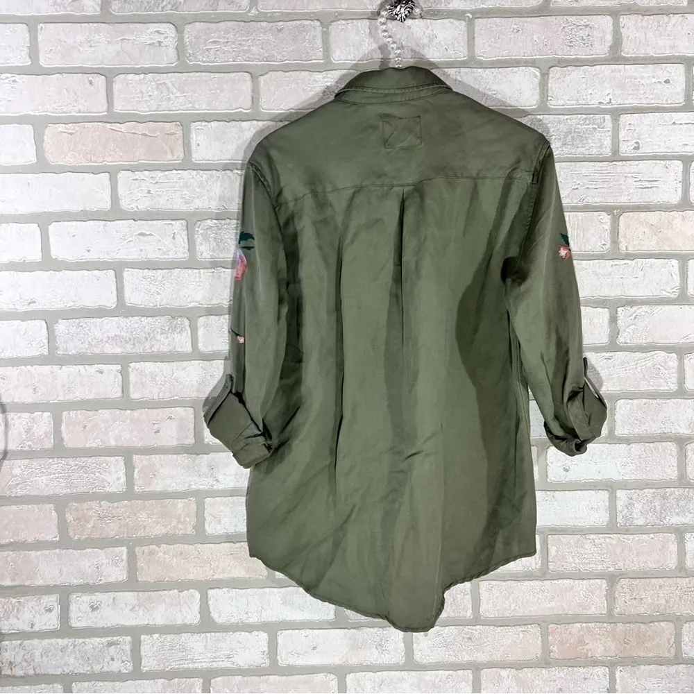 Rails Channing Sage Floral Embroidery Snap Button Long Sleeve Shirt Size XS - Image 9