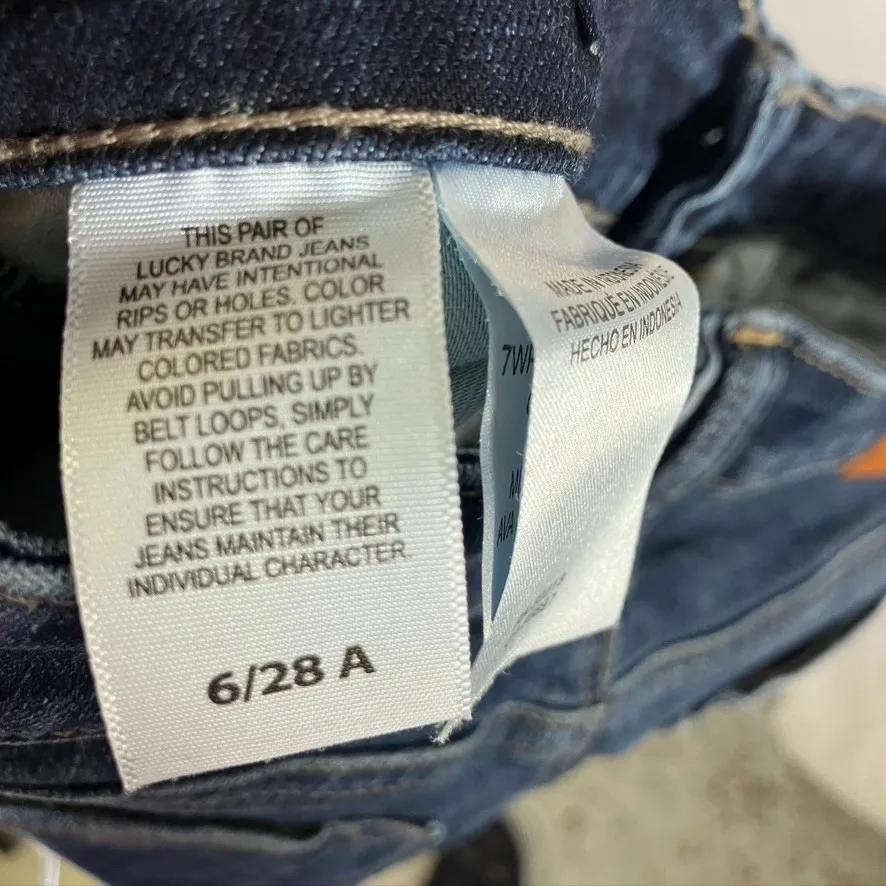 Lucky Brand Womens Mid Rise Skinny Ankle Jeans Dark Wash Size‎ 6/28 Distressed - Image 9