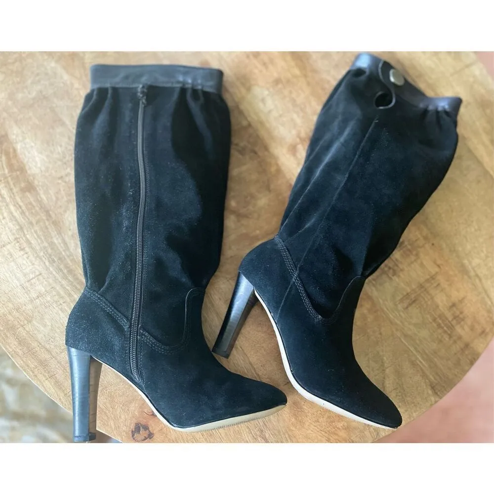 Michael Kors Harness Knee High Suede Black Boots - SIZE 7.5 - Image 7