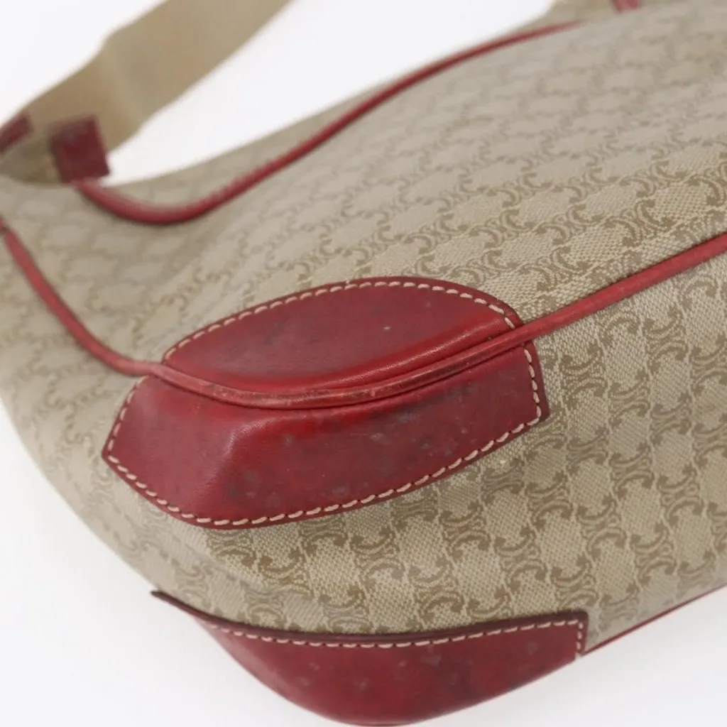  Macadam Canvas Shoulder Bag PVC Beige Gold Authentic - Image 2