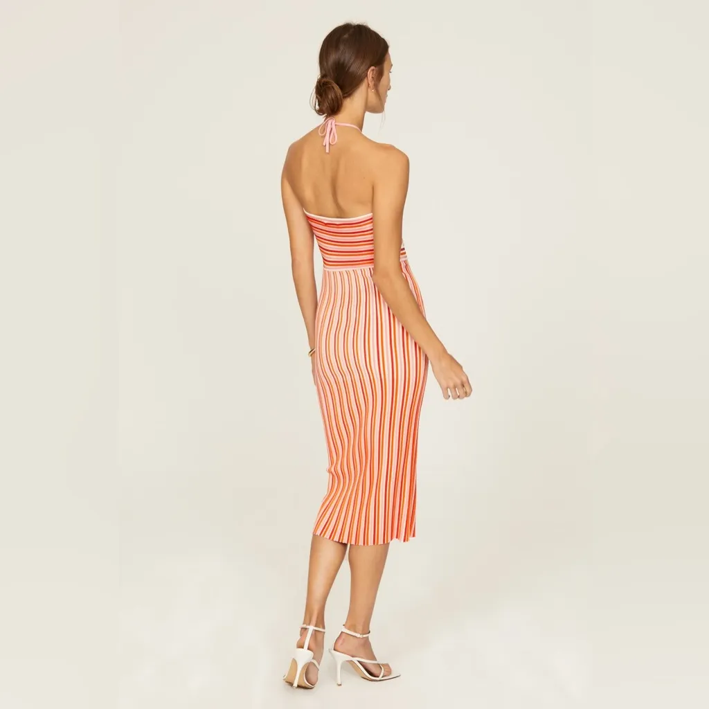 AMUR Valena Halter Knit Dress Size L - Image 3