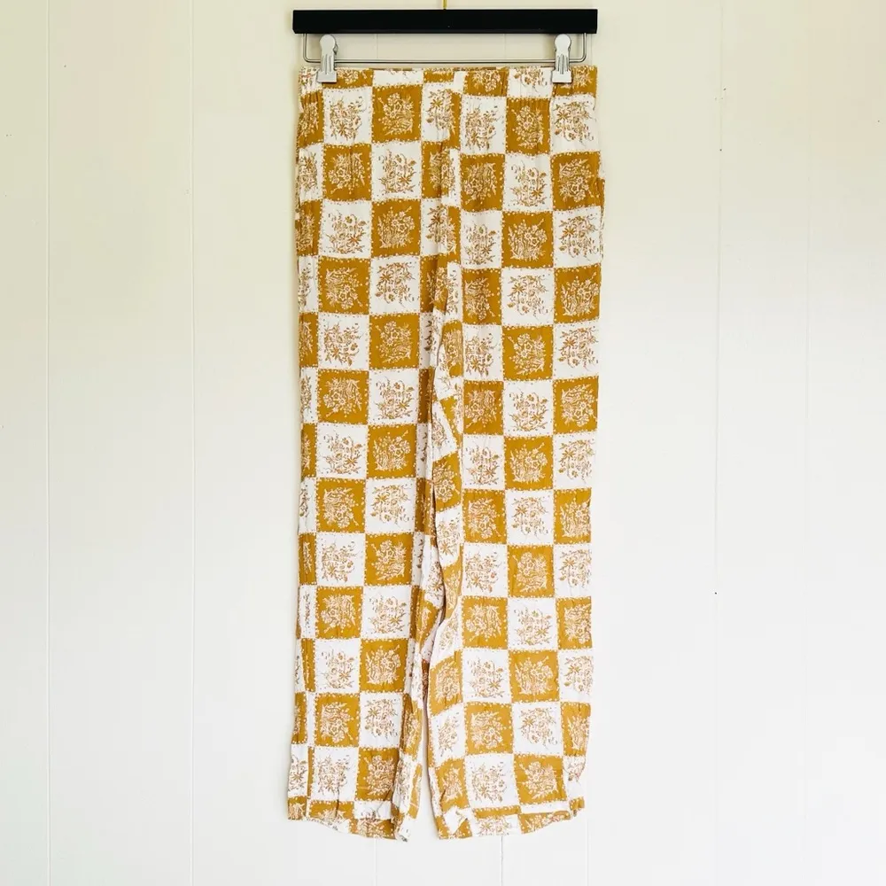 BRIXTON Patchwork Cropped Pant Yellow Small - Image 10