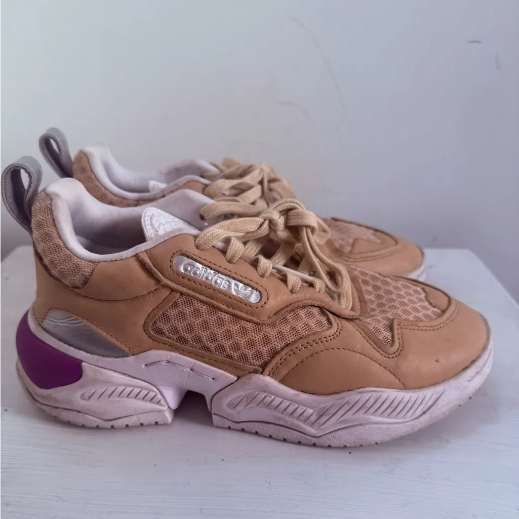 Adidas Women’s Supercourt RX 'Linen' Tan Cream Pink FV3699 Sneakers Size 6 - Image 10