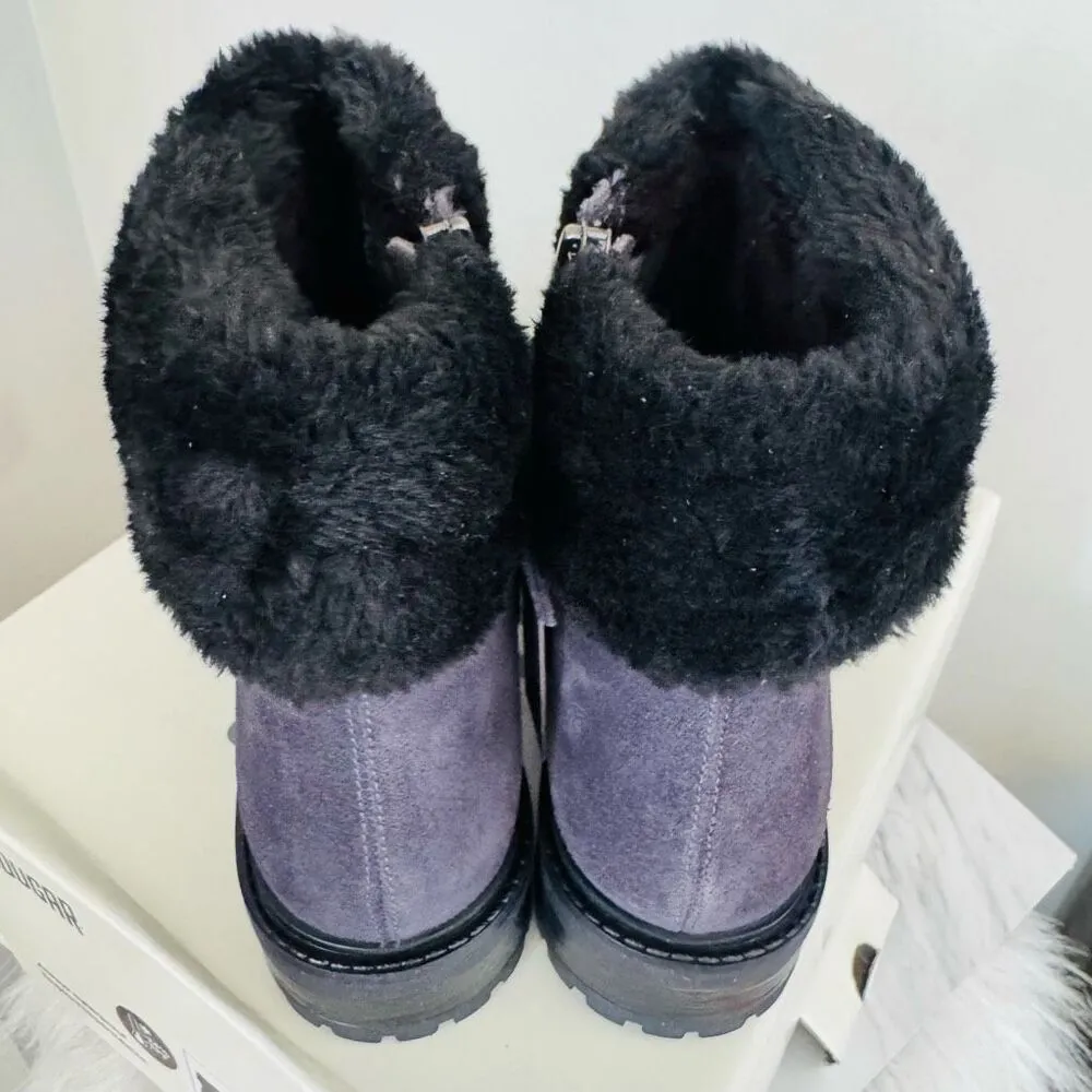 Cougar Kendal Faux Fur Waterproof Leather‎ Snow Bootie Grey Black Size 8 NWT Gray - Image 14