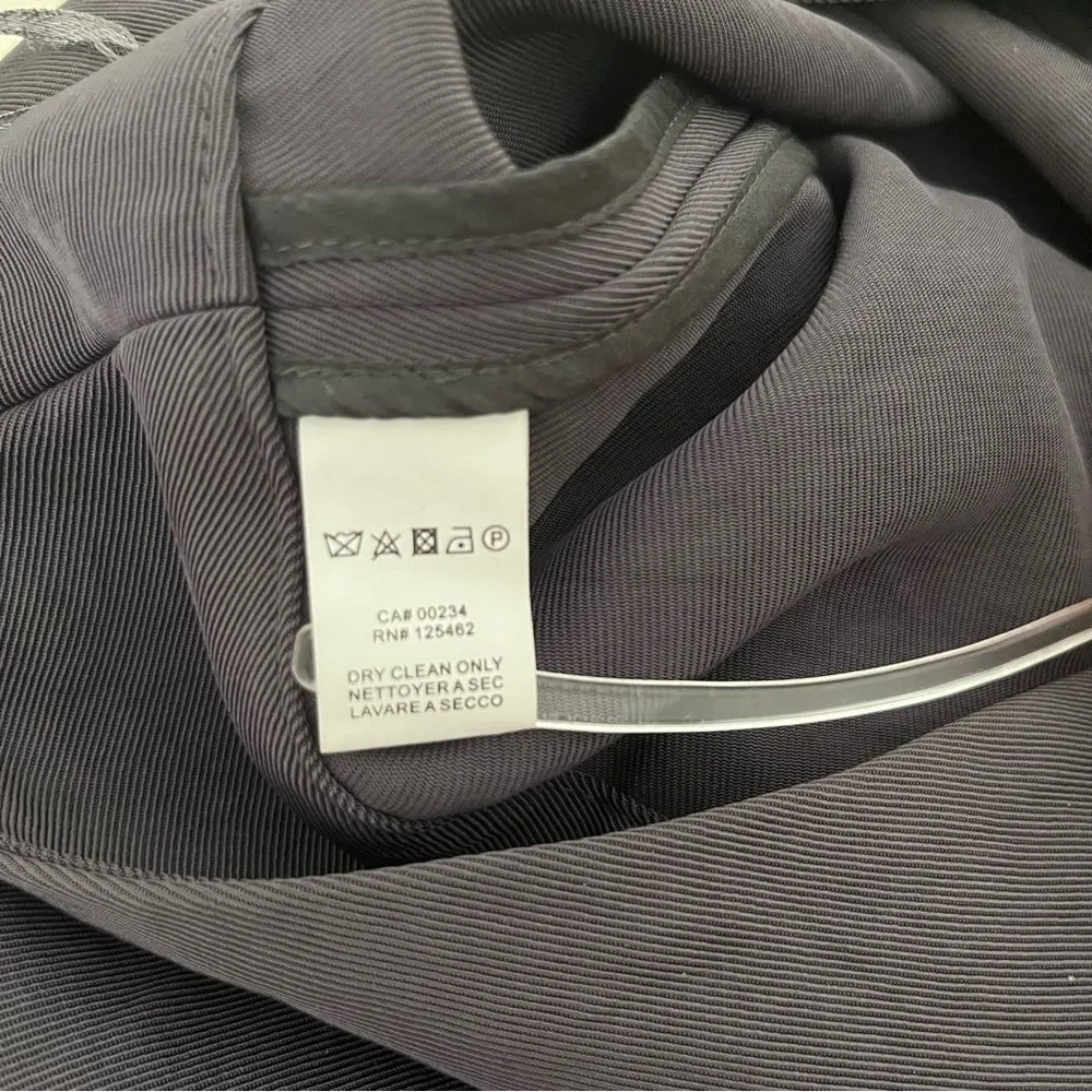 HALSTON HERITAGE Grey Pants Ankle Business Office Casual Triacetate Size 6 - Image 5