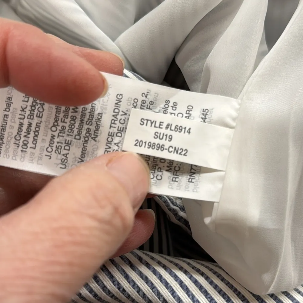 J. Crew NWT Seersucker Button-front Mini Skirt Size 6P - Image 11