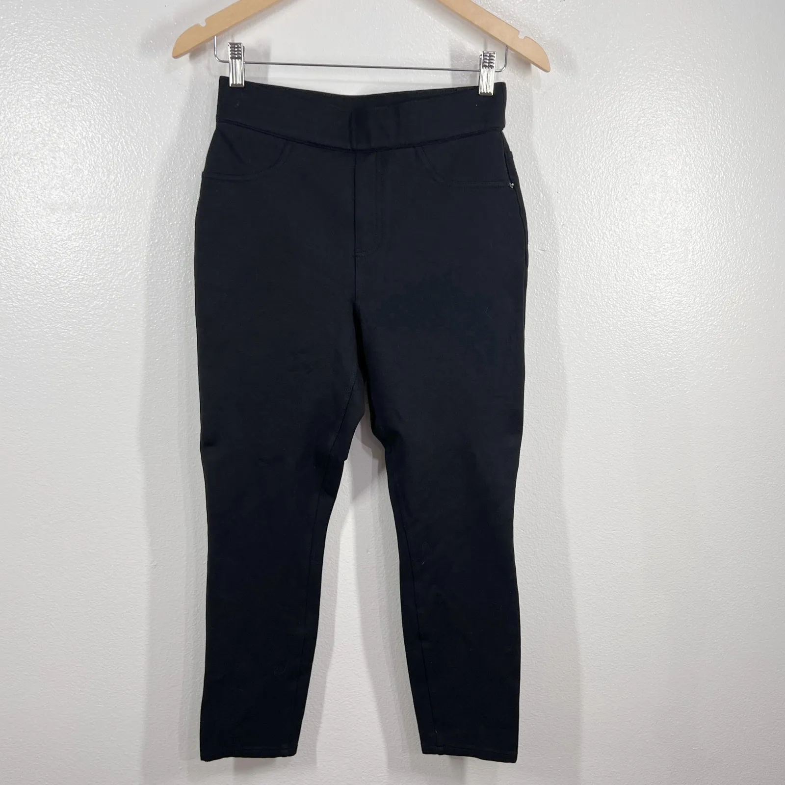 Spanx Sara Blakely Black Ankle Pants Pull On Elastic Waist Size M‎ Medium Carrer - Image 2