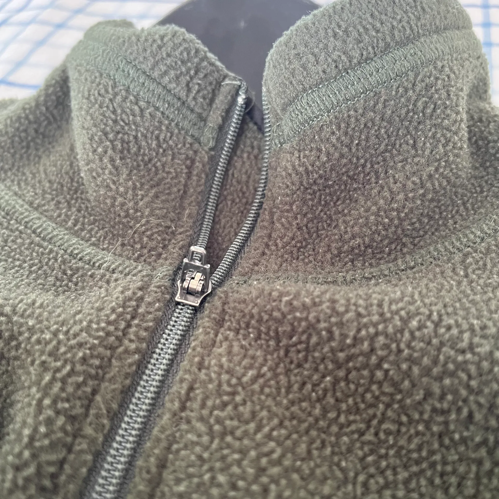 Vintage  Green Fleece Quarter Zip - Image 3
