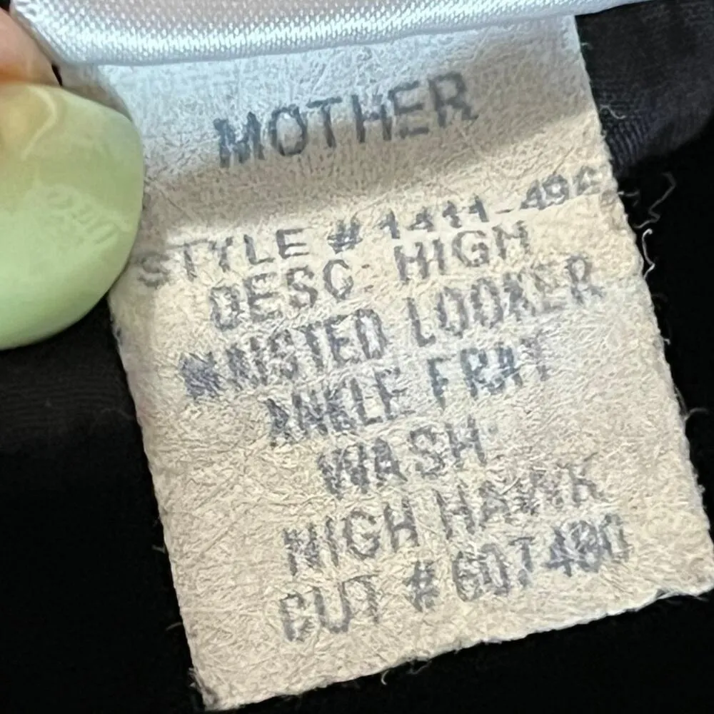 Mother Jeans High Waisted Looker Ankle Fray Night Hawk Denim Jeans Size 25 - Image 10