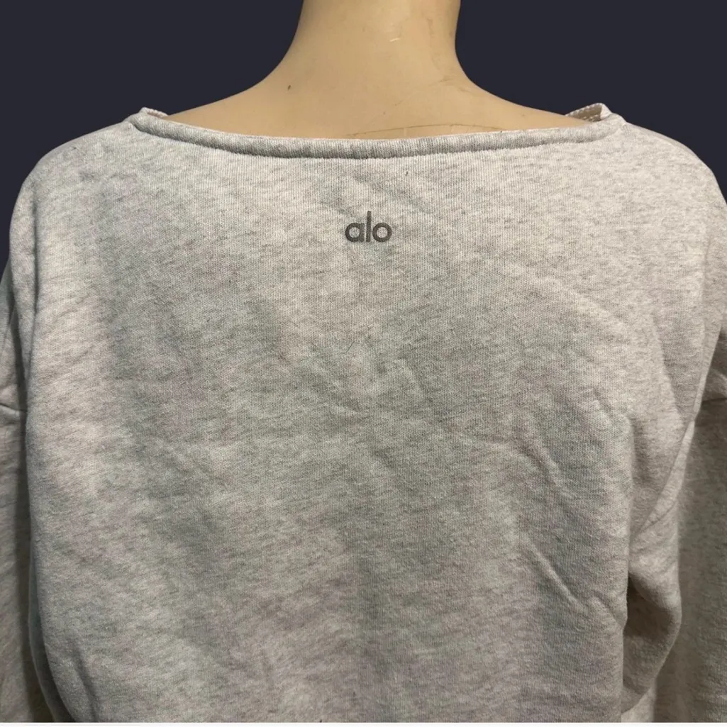 ALO Yoga White Mesh Accent Sweatshirt - Image 5