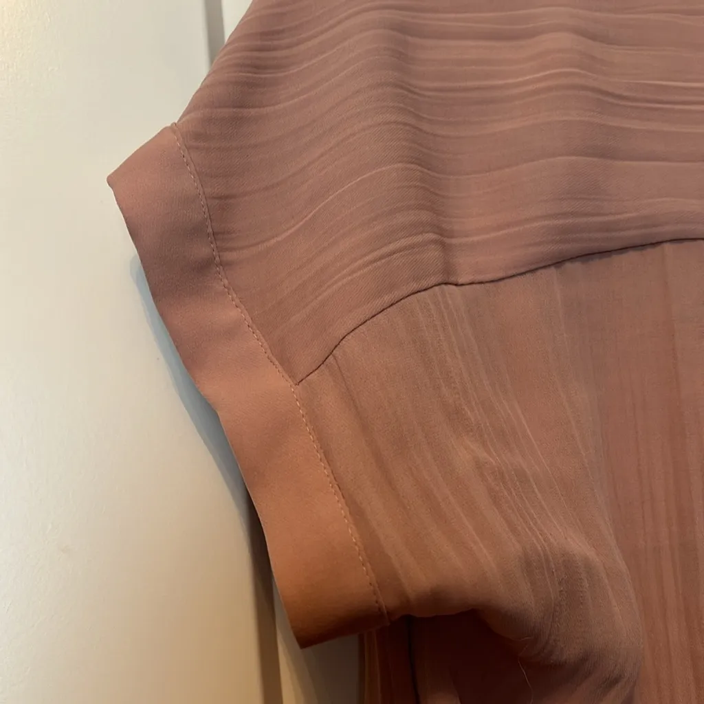 Simply Vera Wang Pink Flowy Relaxed Fit Shirt M Size M - Image 7