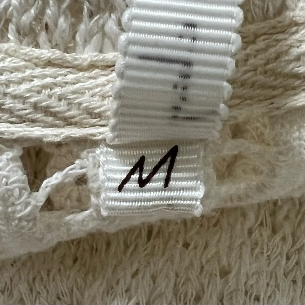 Willow & Clay Blouse Bohemian Linen Knitted Crochet Detail Fishtail - Image 5