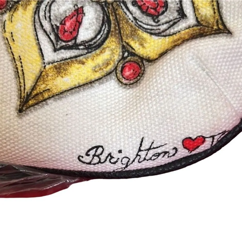 Brighton Love Crossbody Bag Red Multicolor Chain Jewel Pattern Medium - Image 3