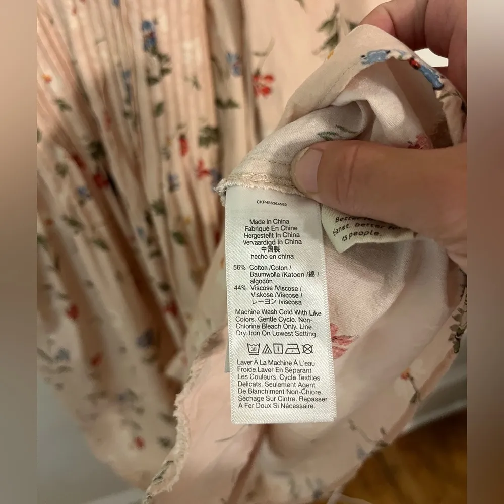 MADEWELL Pintuck Puff-Sleeve Mini Dress in Seaside Floral Pink Size Small - Image 13