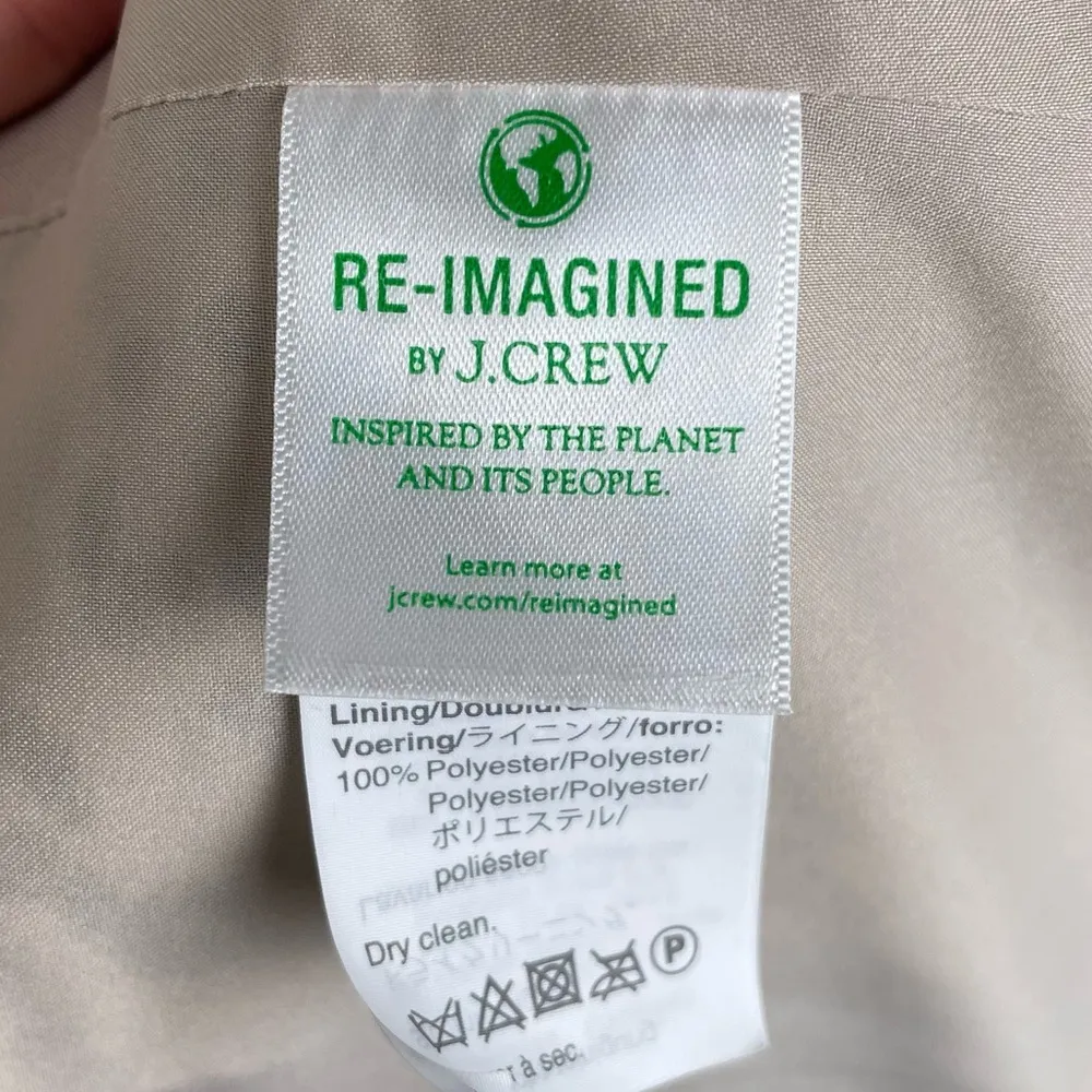 J. Crew Going-out Blazer AI396 Leopard Print Ashen Black Linen Women's Size 2 - Image 8