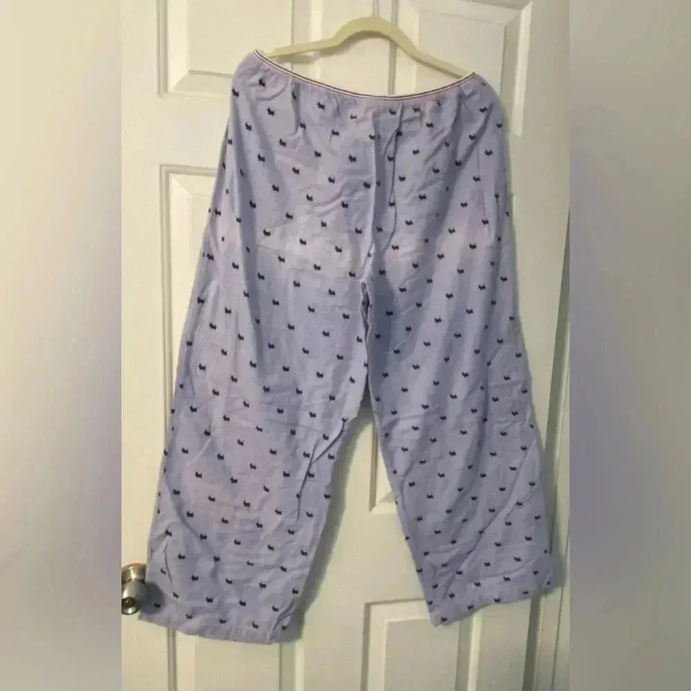 Tommy Hilfiger Flannel Lounge Pajama Pant Purplish‎ Stripe Dog print Size L - Image 2