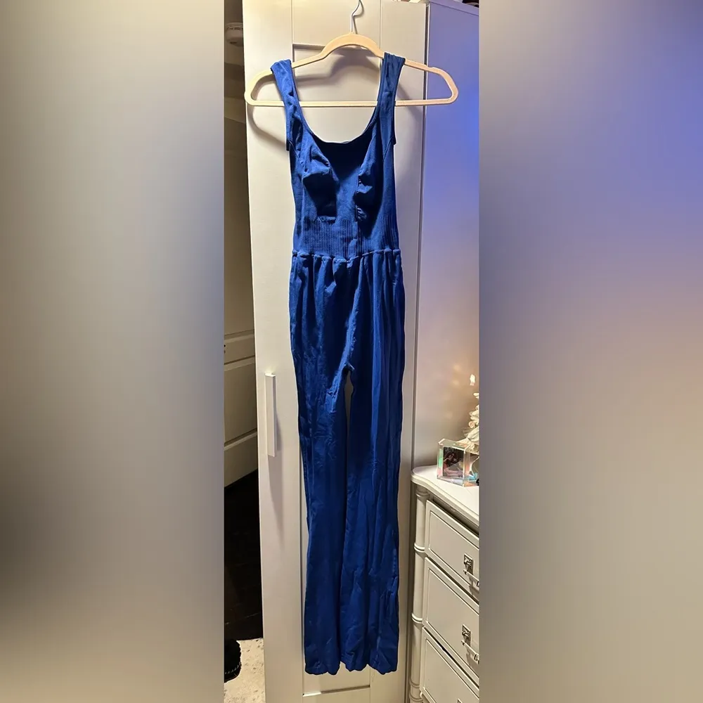 NWOT Free People Movement Good Karma flare onsie in blue Size undefined - Image 7
