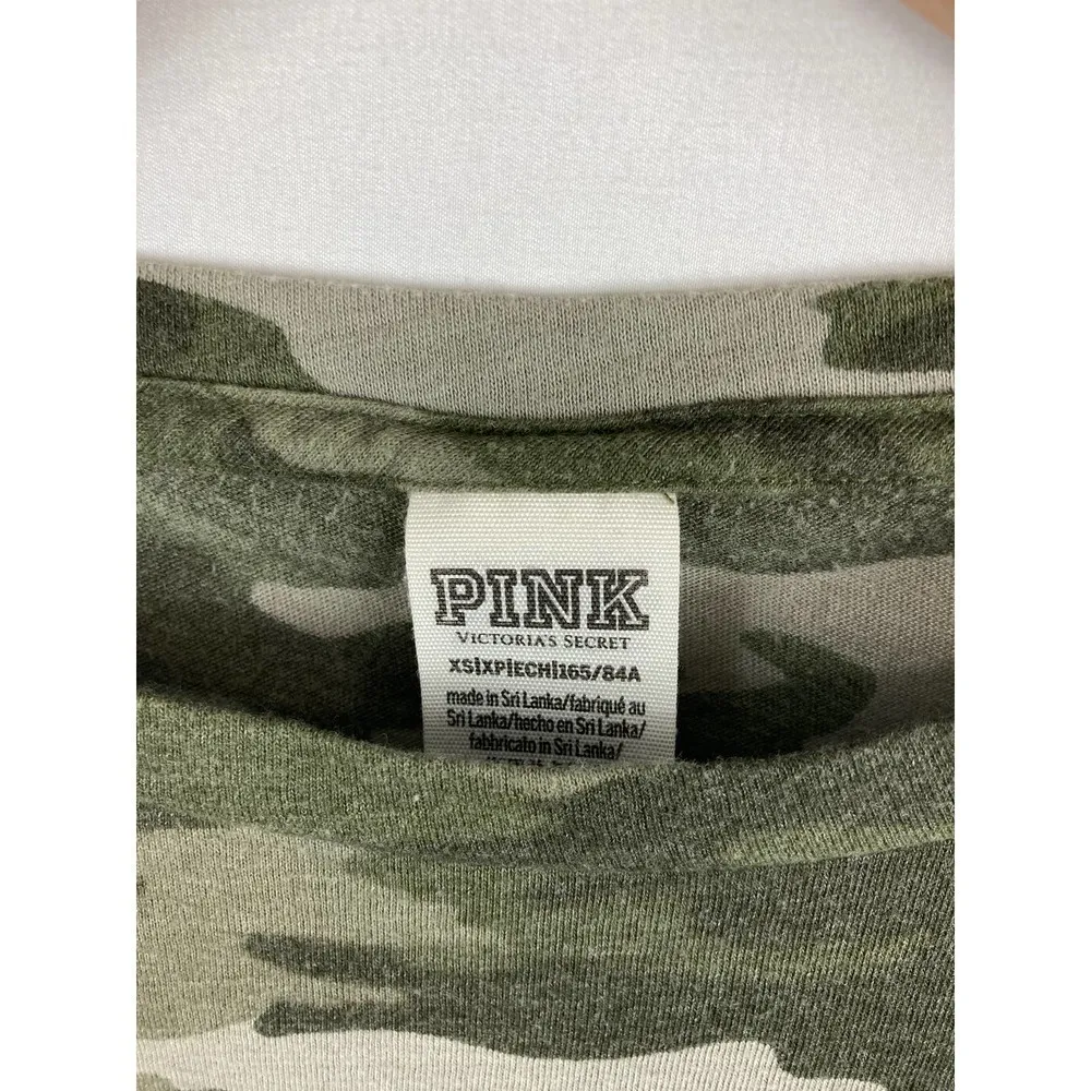 Victorias secret PINK Camo crew neck short sleeve tshirt xs - Image 3