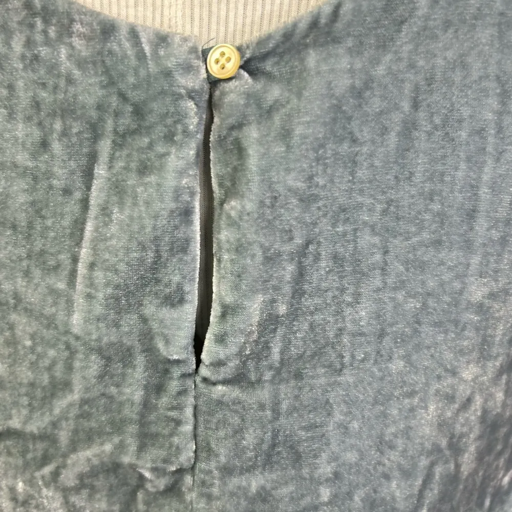 NEW J Crew Blue Gray Velvet Scoop Neck Sleeveless Dressy Tank Top Womens 2 - Image 5