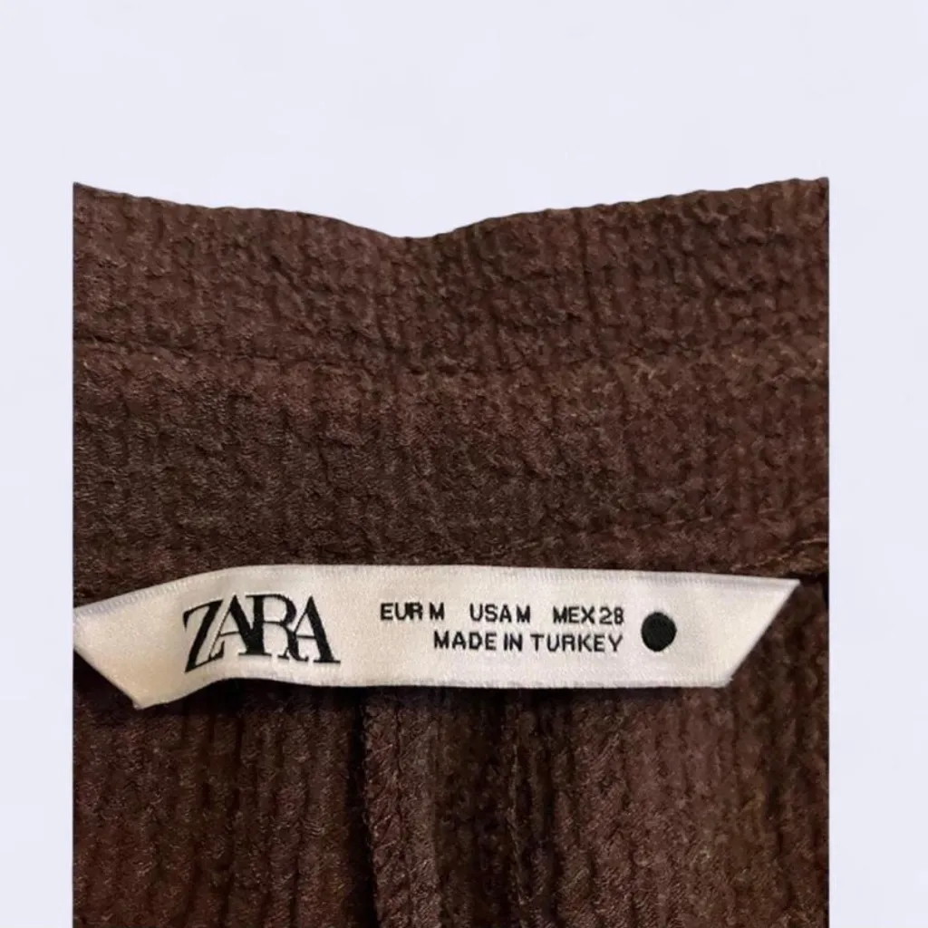Zara Womens Pants Dusty Purple Brown Drawstring Pants - Image 8