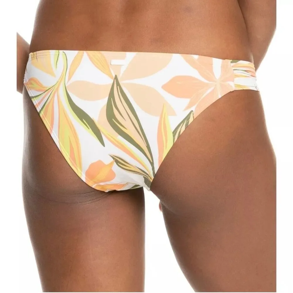 Roxy Printed Beach Classic Hipster Tropical Floral Bikini Bottoms Size Small - Image 3