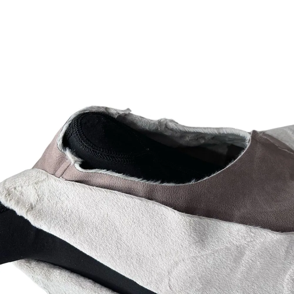 Chicos Vest Medium (2) Suede‎ & Faux Fur Vest Brown Cream NWT - Image 4