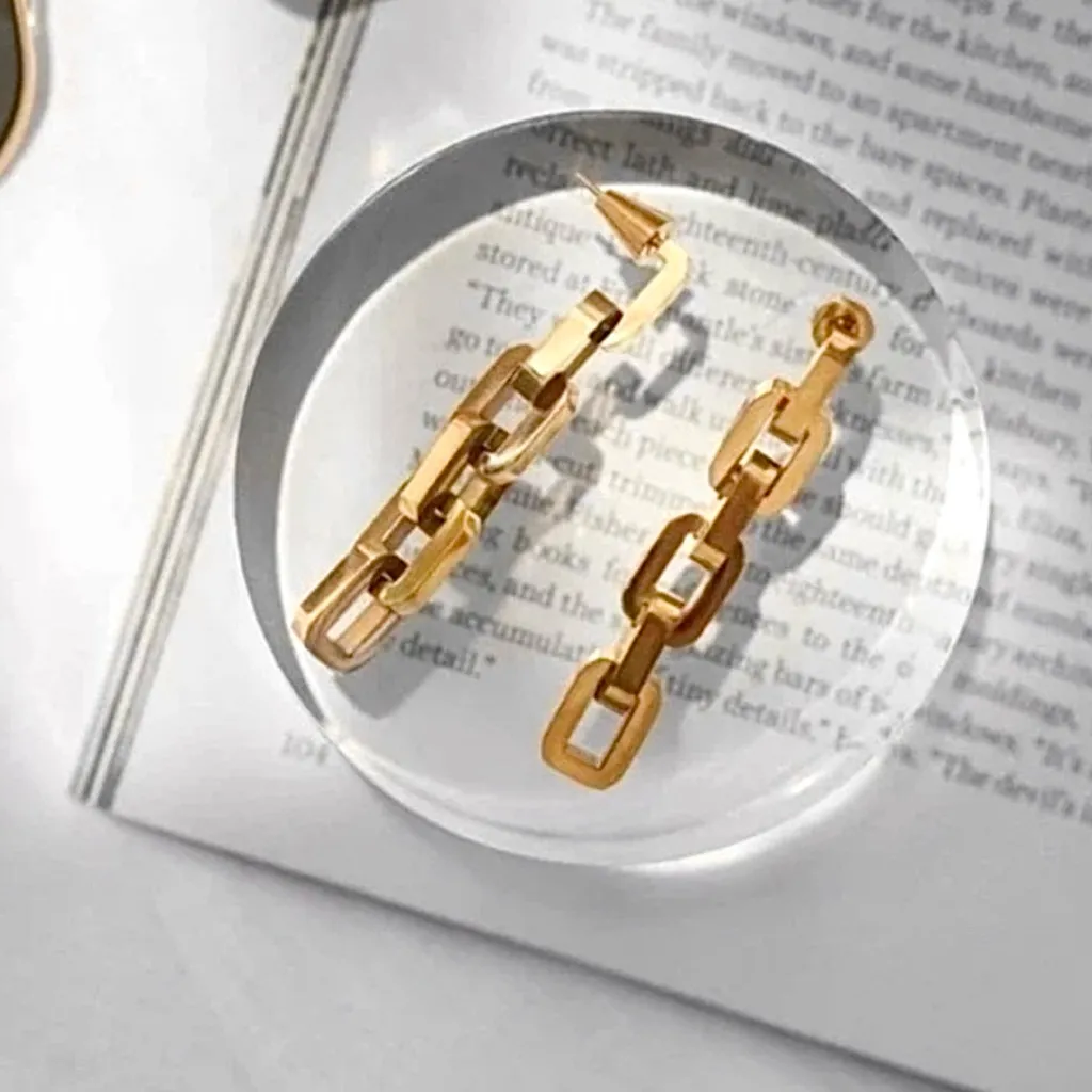 Eddie Borgo | Supra Chain Chunky Link | 12K Gold Vermeil Earrings - Image 3