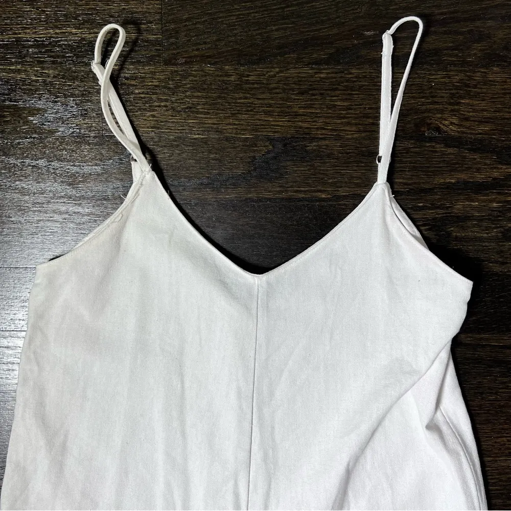 Neon White Wide Leg Jumpsuit - Image 2