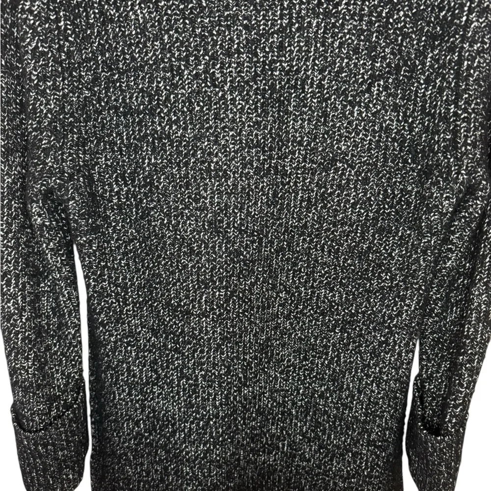 Athleta Shasta Hi-Low V-Neck Wool Sweater Size XS Marled Black - Image 8