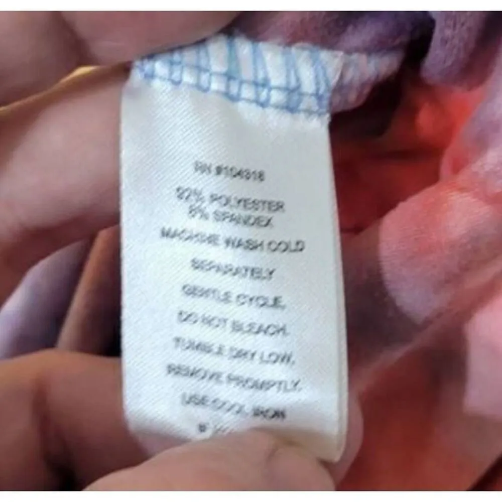 Derek Heart Sz M Tie Dye Jogger Pants Drawstring Poly/Spandex Comfy Stretch - Image 5