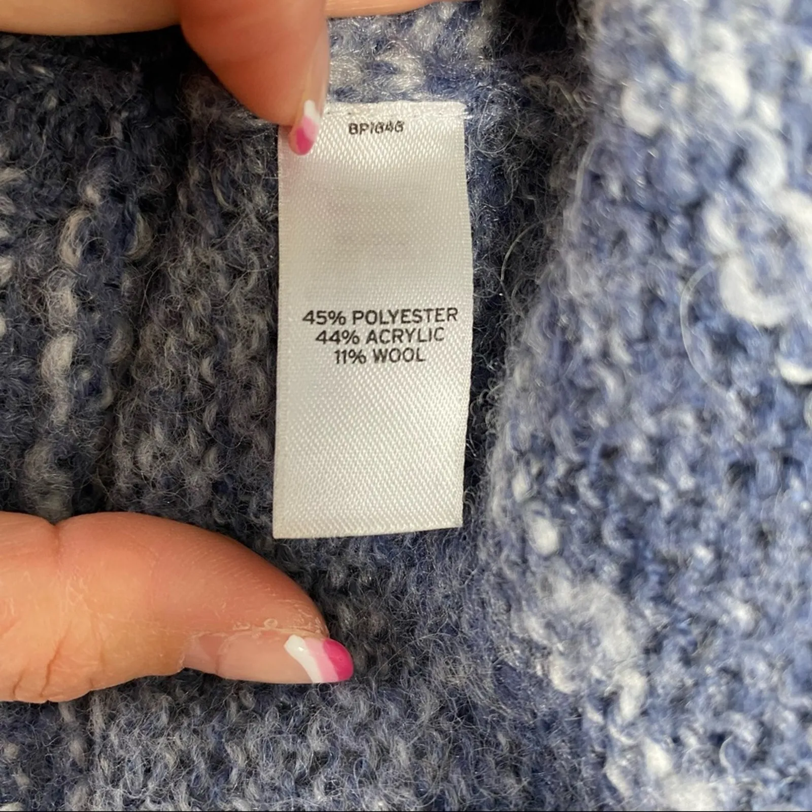 RUBBISH Womens Wool Blend Backless Spacedye Long Sleeve Sweater Top Size XS - Image 7