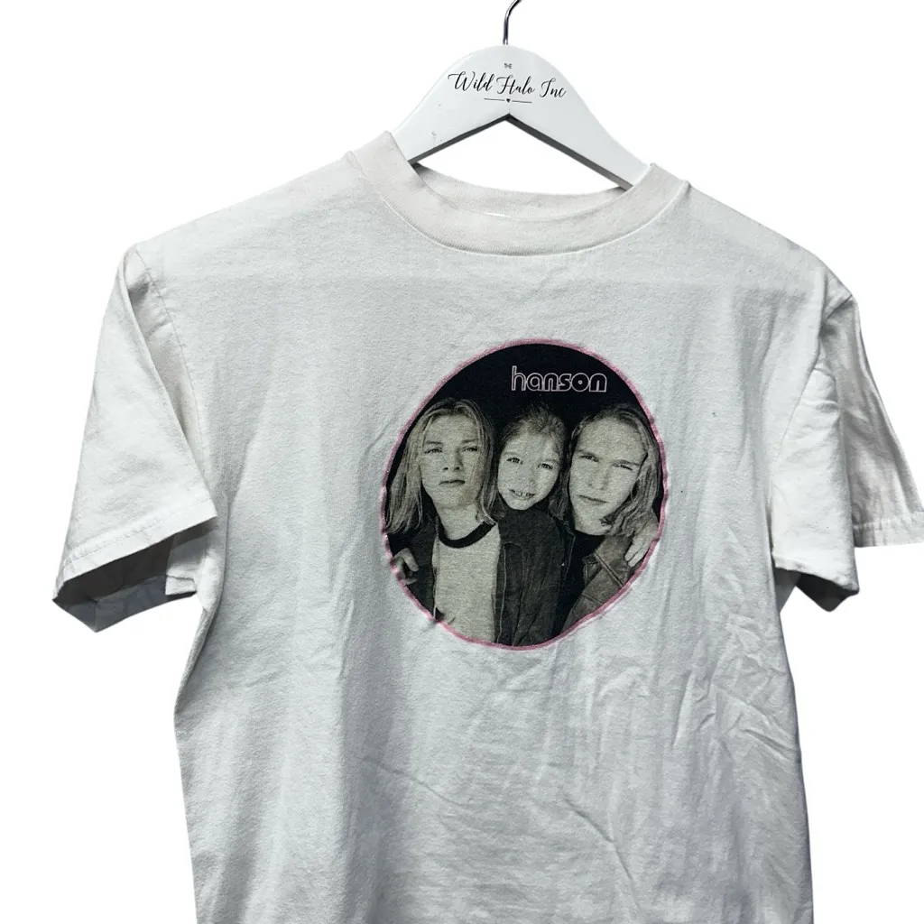 Vintage Hanson Tee Single Stitch 1997 White Size XL - Image 2