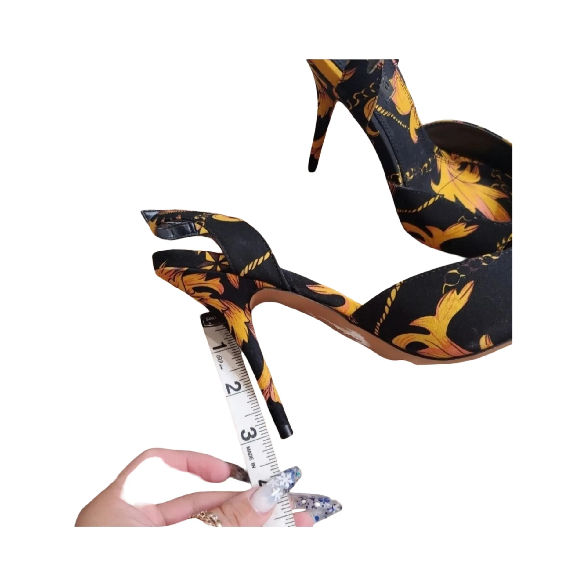 Topshop Gastro Court Black and Gold Women's Heels Size: 40 - Image 7