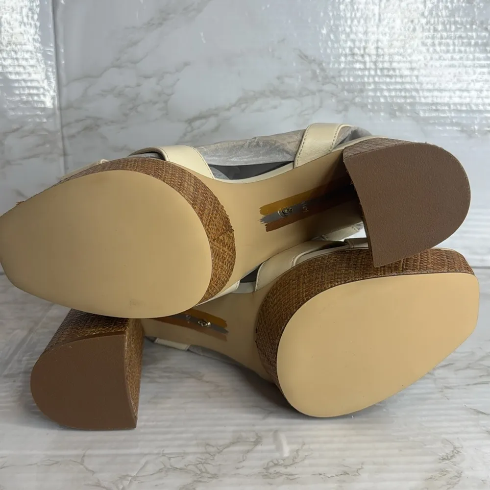 Sam Edelman Nolita Platform Raffia High Heel platform Sandals size 10.5 M boho - Image 10