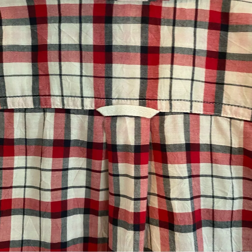 Banana Republic Womens 3/4 Length Sleeve Plaid Button Down Shirt Size Large - Image 3